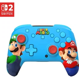 Turtle Beach Rematch - Manette de jeu sans fil officielle pour Nintendo Switch 2 - Design Super Mario - TMR sticks, RGB, bouton C, commandes par mouvement