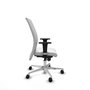 Piqueras Y Crespo Silla Albacete confidente, Blanc, Mécanisme Synchrone, Base Aluminium