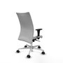Piqueras Y Crespo Silla Albacete confidente, Blanc, Mécanisme Synchrone, Base Aluminium
