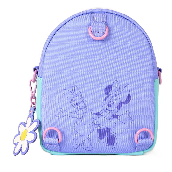 LOUNGEFLY Sac à dos Bolso mochila Daisy & Minnie Disney - 21 cm - Taille : 17 x 10 x 21 cm