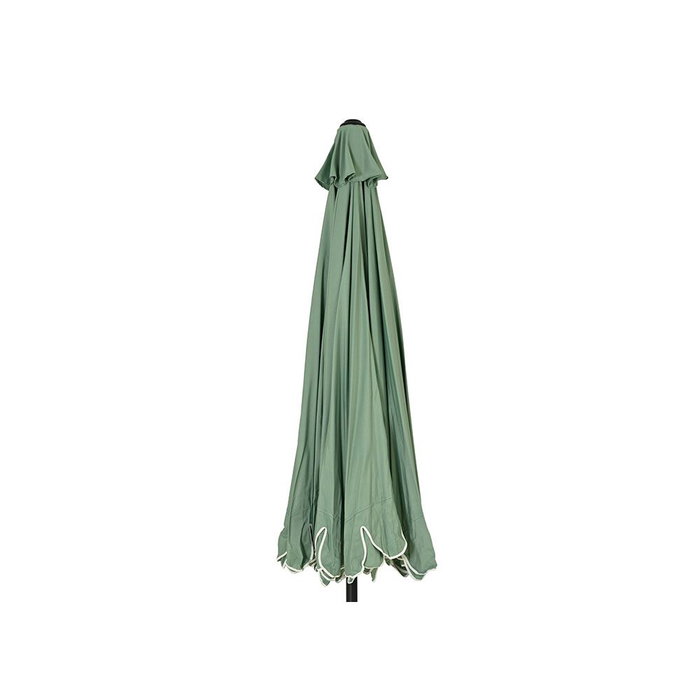 Outdoor Living By Decoris Parasol de jardin vert avec bordure blanche ø270 x 235 cm Outdoor Living By Decoris Parasol de jardin vert avec bordure blanche ø270 x 235 cm