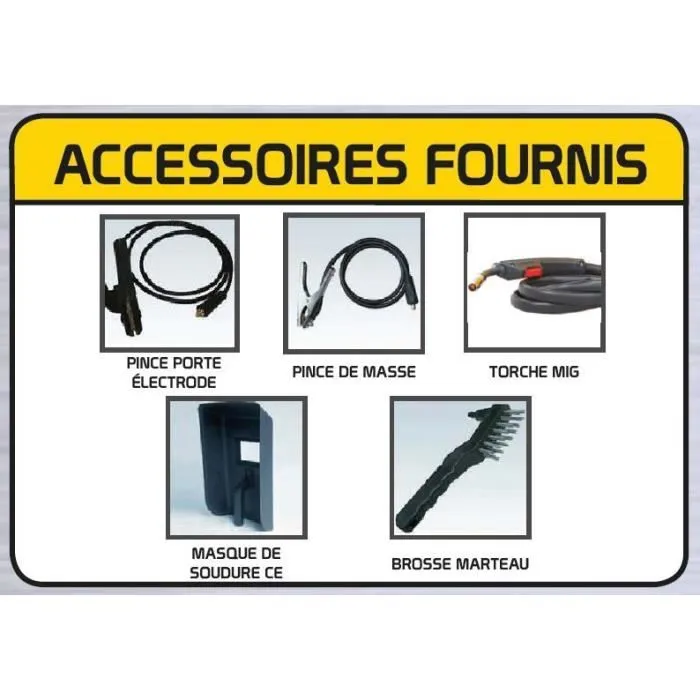 Stanley VIP MULTI 160 Poste à souder Inverter 160A 3 en 1 MMA, MIG avec gaz, MIG sans gaz - Capacité 6 mm