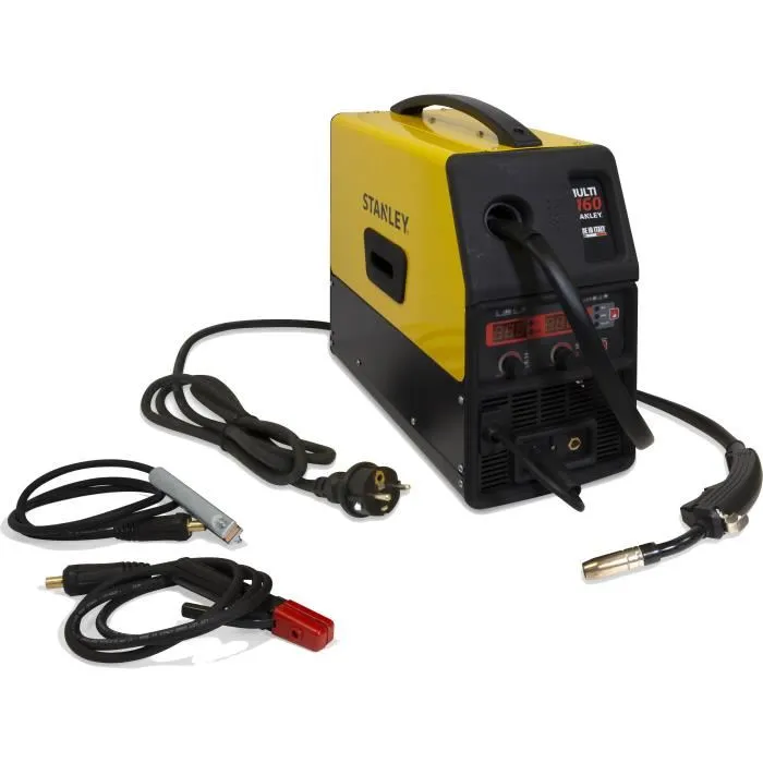 Stanley VIP MULTI 160 Poste à souder Inverter 160A 3 en 1 MMA, MIG avec gaz, MIG sans gaz - Capacité 6 mm