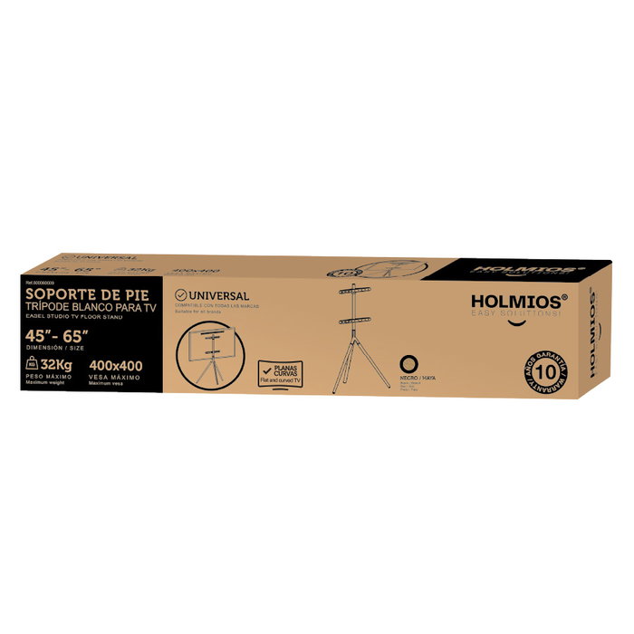 Holmios Support de pied pour TV 45-65 pouces Noir et Haya Holmios Support de pied pour TV 45-65 pouces Noir et Haya
