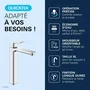 Grohe Mitigeur de lavabo DICE XL sans vidage, corps lisse, finition chrome, avec technologie SilkMove et système FastFixation pour vasque à poser