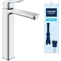 Grohe Mitigeur de lavabo DICE XL sans vidage, corps lisse, finition chrome, avec technologie SilkMove et système FastFixation pour vasque à poser