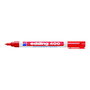 Edding 4-400002 (4400002) - Marqueur permanent Edding 400 Rouge - Feutre indélébile pour marquage