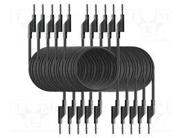 PEAKTECH Cordon de mesure individuel noir 2m