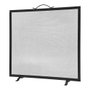 EDM Pare-feu de cheminée noir 60 x 0,5 x 60 cm pour extérieur