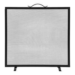 Edm Écran pare-feu pour cheminée Noir 60 x 0,5 x 60 cm