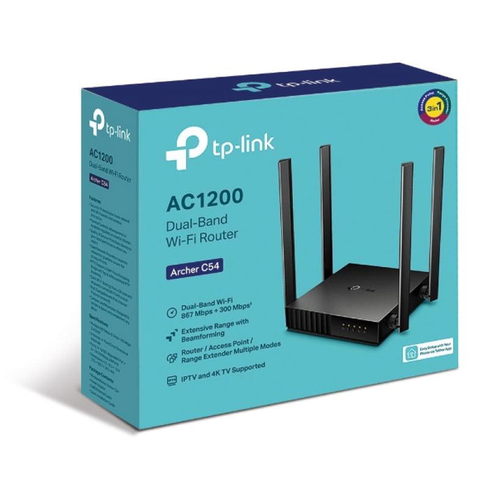 TP-Link Archer C54 Routeur Wi-Fi Bi-bande AC1200 Noir