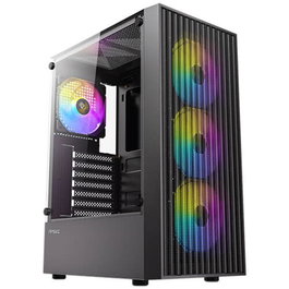 Antec AX27 Boîtier PC Gaming ATX avec 4 Ventilateurs ARGB et Panneau en Verre Trempé