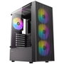 Antec AX27 Boîtier PC Gaming ATX avec 4 Ventilateurs ARGB et Panneau en Verre Trempé