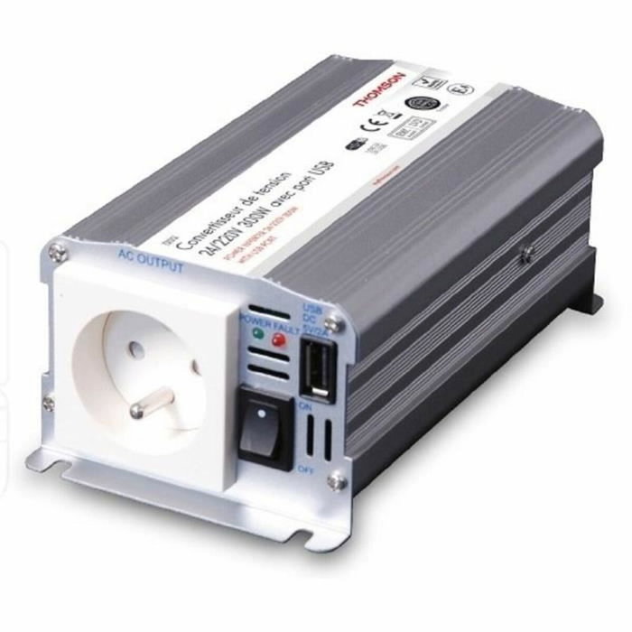 Thomson Convertisseur de tension 300 W 24 V 220-240 V avec prise USB Thomson Convertisseur de tension 300 W 24 V 220-240 V avec prise USB