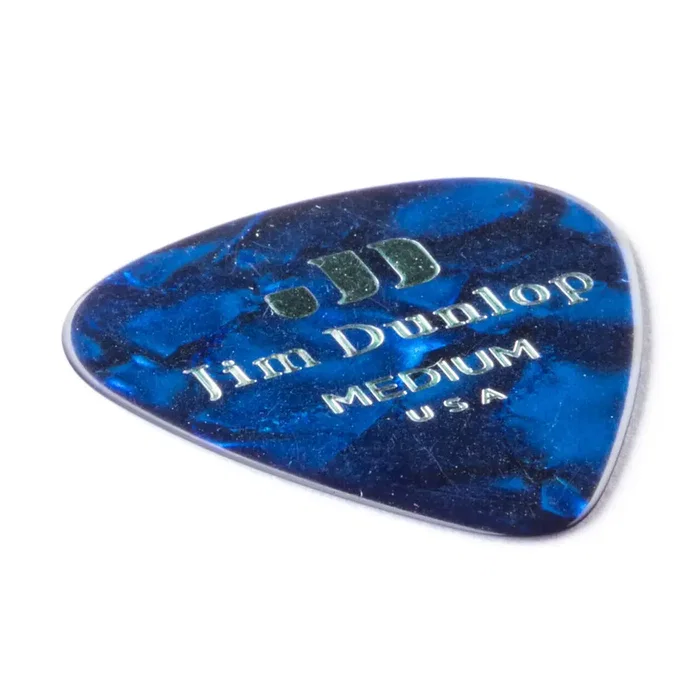 DUNLOP Pack de 72 Médiators Genuine Celluloid Classic Bleu Nacré - Medium