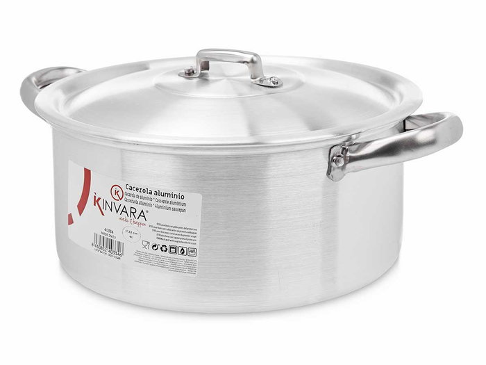 Kinvara Casserole en Aluminium 22 cm 4 L Argentée Compatible Gaz Four et Lave-vaisselle (Set de 10) Kinvara Casserole en Aluminium 22 cm 4 L Argentée Compatible Gaz Four et Lave-vaisselle (Set de 10)