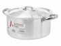 Kinvara Casserole en Aluminium 22 cm 4 L Argentée Compatible Gaz Four et Lave-vaisselle (Set de 10)