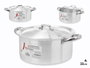 Kinvara Casserole en Aluminium 22 cm 4 L Argentée Compatible Gaz Four et Lave-vaisselle (Set de 10)