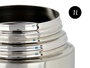 Kinvara Thermos Alimentaire 1L Acier Inoxydable 11,5 x 19,5 cm Métal et Noir, 1000 ml (Set de 6)