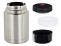 Kinvara Thermos Alimentaire 1L Acier Inoxydable 11,5 x 19,5 cm Métal et Noir, 1000 ml (Set de 6)