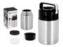 Kinvara Thermos Alimentaire 1L Acier Inoxydable 11,5 x 19,5 cm Métal et Noir, 1000 ml (Set de 6)