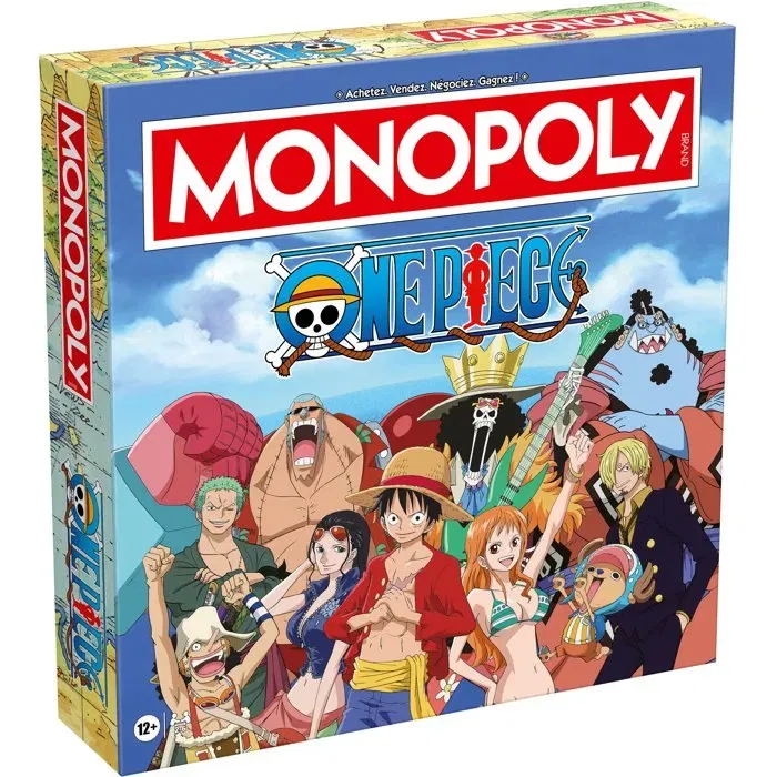 Winning Moves - Monopoly - One Piece - Nouvelle Édition - Jeu de Société - 2 à 6 Joueurs - Dès 12 Ans