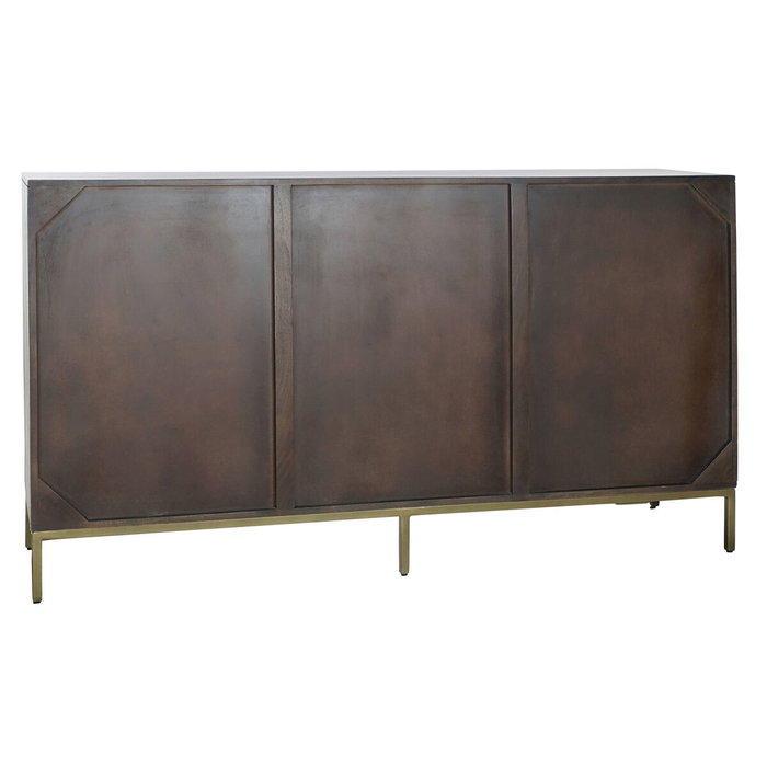 Buffet DKD Home Decor Noir Doré Brun foncé Métal Acacia 160 x 40 x 90 cm
