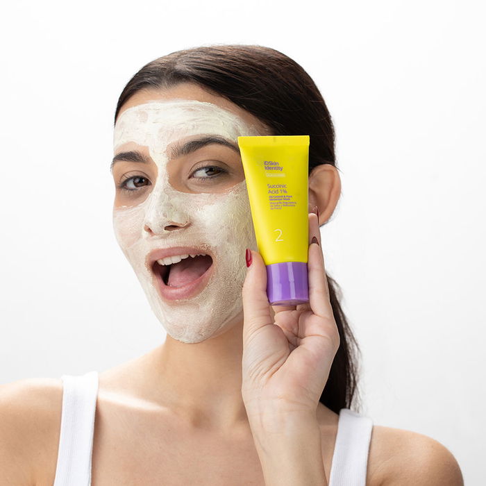 Skin Generics Masque Régulateur à l'Acide Succinique 1% (50 ml) - Absorption du Sébum et Purification