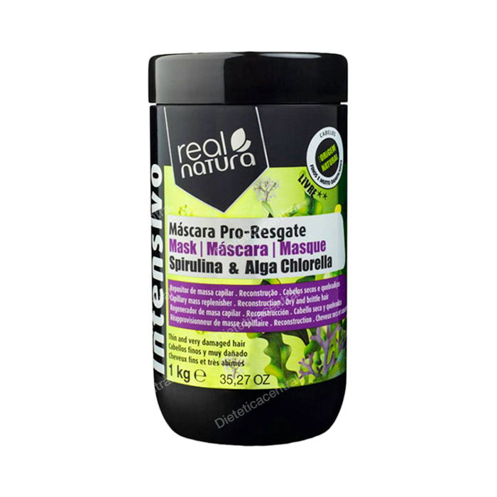 Real Natura Masque Pro-Resgate Spiruline & Algue Chlorelle sans sel 1000ml Real Natura Masque Pro-Resgate Spiruline & Algue Chlorelle sans sel 1000ml