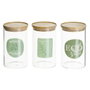 BigBuy Home Pots Transparent Naturel 1 L (3 Unités)
