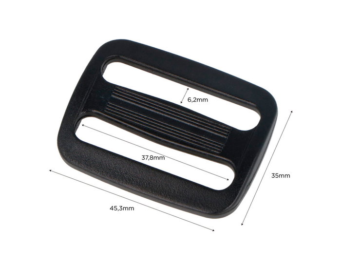 Innspiro Boucle Coulissante Rectangulaire en Plastique Noir 37,8 mm (Lot de 5) Innspiro Boucle Coulissante Rectangulaire en Plastique Noir 37,8 mm (Lot de 5)