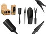 Ibergarden Set Outils Jardin Plastique PP Antracite Lot 4 Pièces 6x16.5x5 cm (Set de 24)