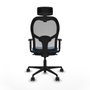 Piqueras y Crespo Chaise de Bureau 1D036N2 Bleu clair