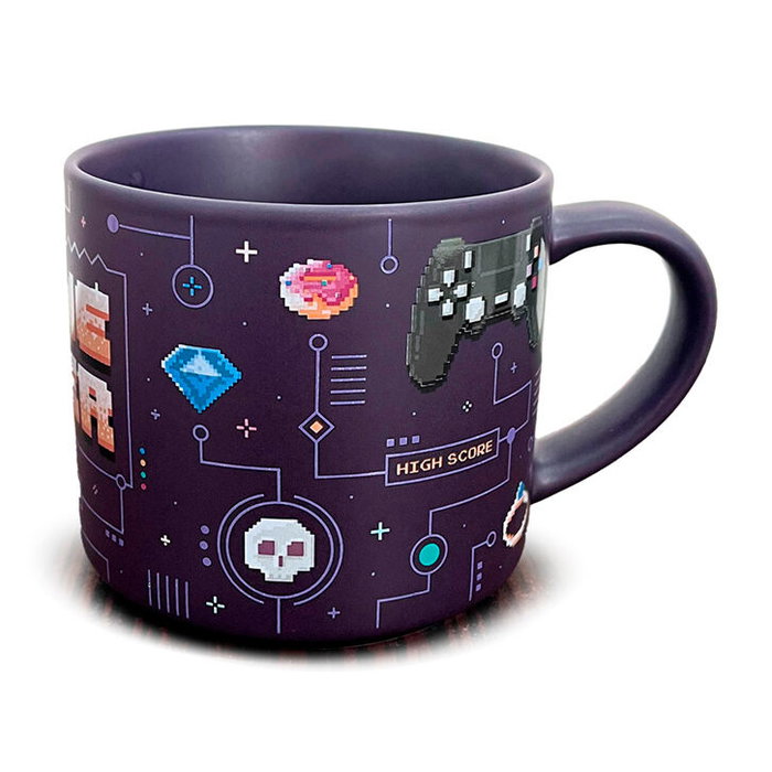 PUCKATOR Tasse Mug Game Over en Porcelaine 470 ml - Lavable Lave-Vaisselle et Passable au Micro-Ondes