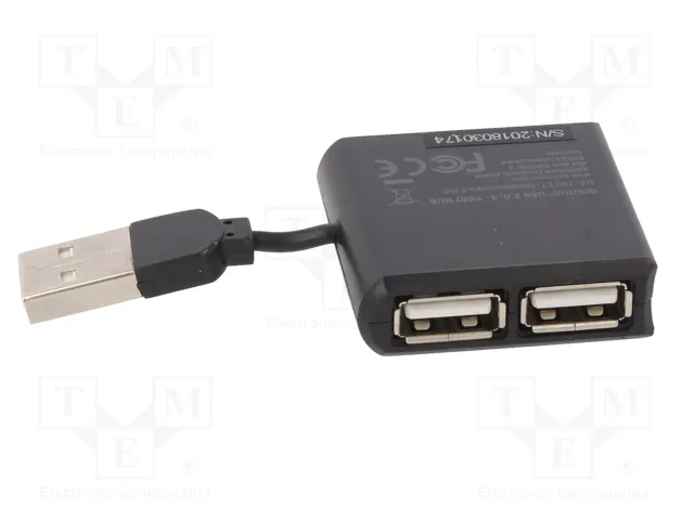 DIGITUS Hub USB 2.0 avec 4 ports USB A, noir DIGITUS Hub USB 2.0 avec 4 ports USB A, noir