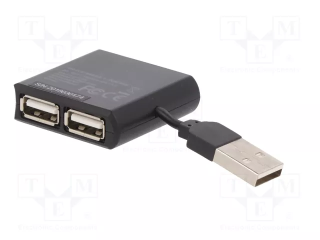 DIGITUS Hub USB 2.0 avec 4 ports USB A, noir DIGITUS Hub USB 2.0 avec 4 ports USB A, noir