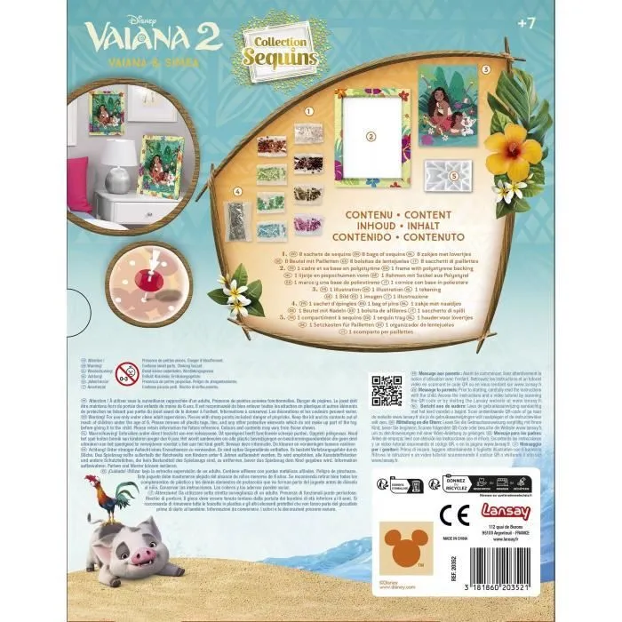 Lansay Kit loisir créatif Collection sequins - Vaiana & Simea - Dès 7 ans
