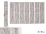 Giftdecor Tapis Artisanal Gris 60x90 cm Motifs Carreaux Polyester Coton (Set de 8)