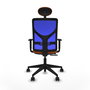 Piqueras Y Crespo Chaise de bureau Motilla, assise orange et dossier bleu