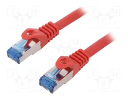 LOGILINK Cordon de raccordement S/FTP Cat 6a RJ45 1,5m rouge