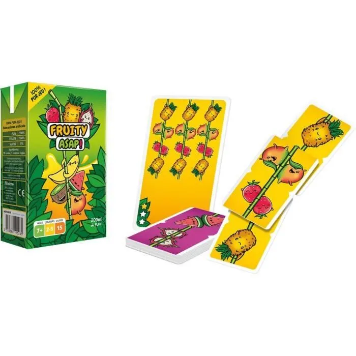 Asmodee Fruity ASAP - Jeu de rapidité en français - À partir de 7 ans - Cartes, cascade de fruits, famille