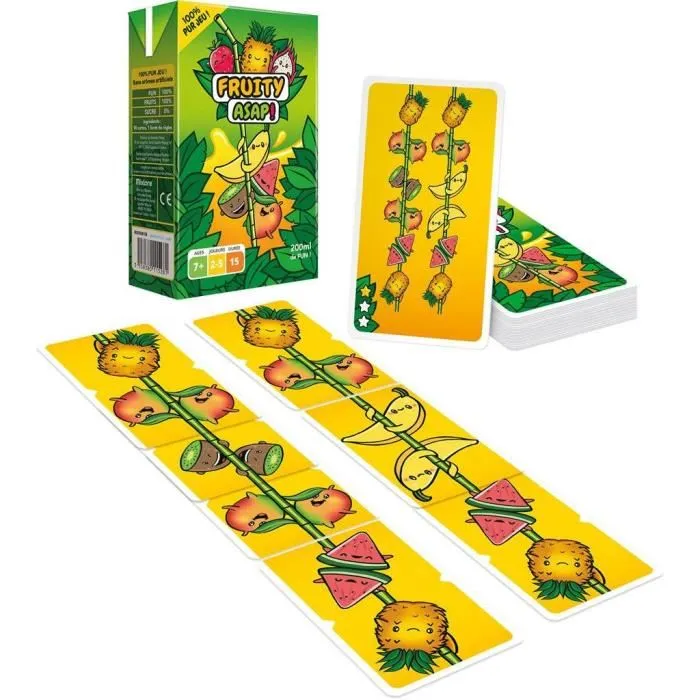 Asmodee Fruity ASAP - Jeu de rapidité en français - À partir de 7 ans - Cartes, cascade de fruits, famille