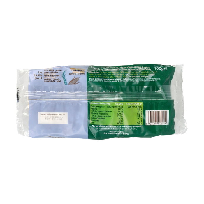 Biocop Tortitas de riz complet bio avec caroube 100g