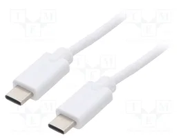 QOLTEC Câble USB 2.0 USB-C vers USB-C, 2m, blanc