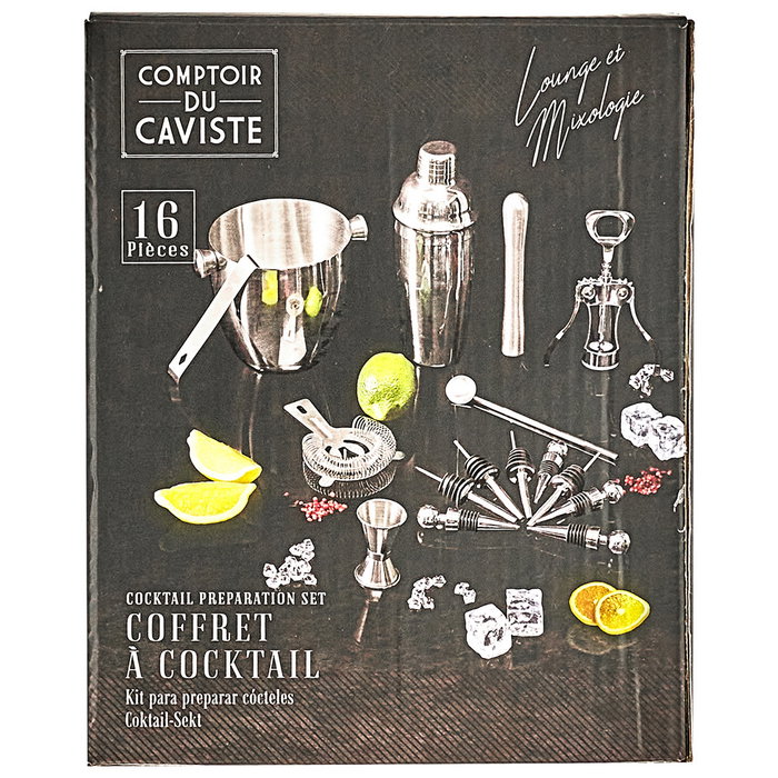 Cook Concept Set de cocktail 16 pièces en acier inoxydable