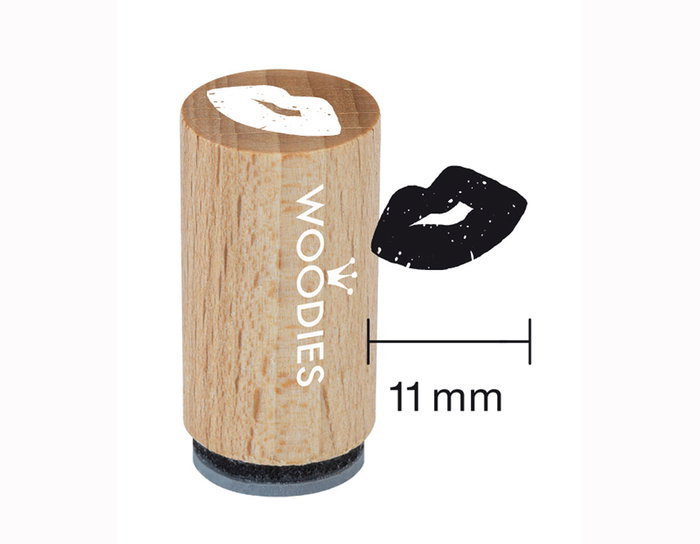 Woodies Mini Sceau Lèvres en Bois et Caoutchouc 15x25mm Woodies Mini Sceau Lèvres en Bois et Caoutchouc 15x25mm