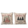 Decoris Coussins de Noël avec motif, 2 modèles, 45 x 10 x 45 cm, polyester et coton
