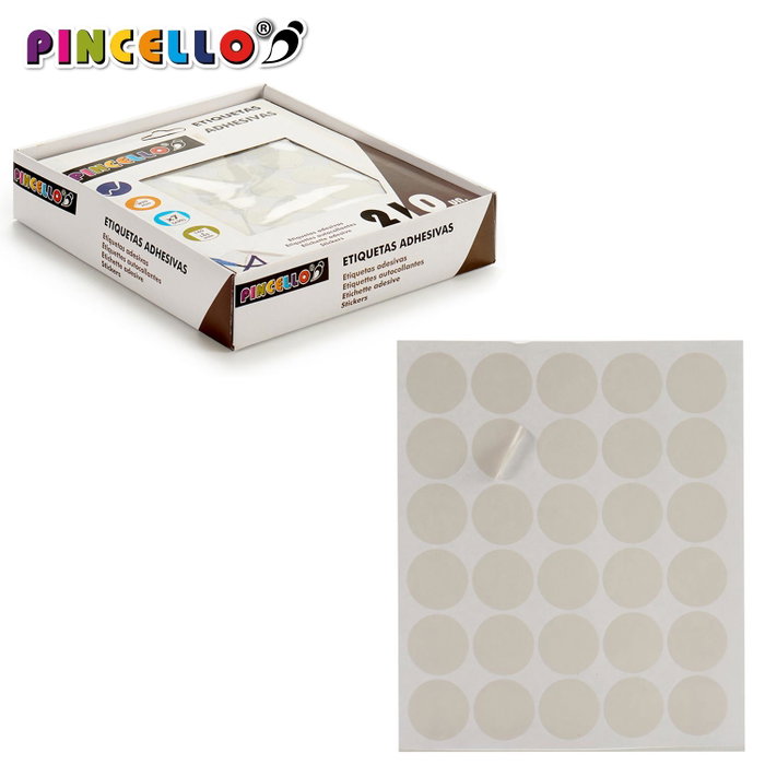 Pincello Étiquettes Adhésives Diam 25 mm 7 Pages (Set de 120)