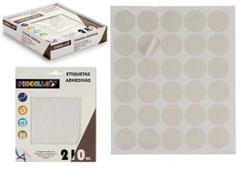 Pincello Étiquettes Adhésives Diam 25 mm 7 Pages (Set de 120)