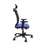 Piqueras Y Crespo Haches Chaise de bureau Bleu clair/Noir, mécanisme Sincro/Traslack, 24h usage intensif